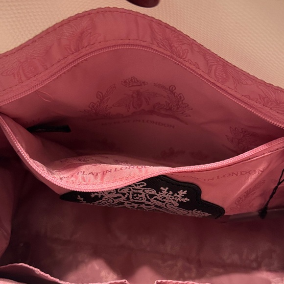 My Flat in London Cream and Black Tote with Pink Accents - Picture 7 of 9